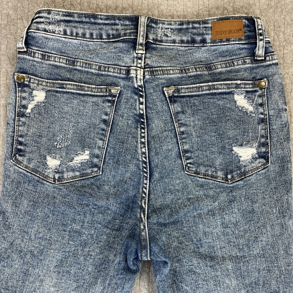 Judy blue Skinny Fit Jeans Women (3/26X26) High-Rise whiskered‎ distressed blue - Picture 11 of 12